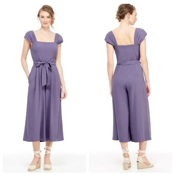 Gal Meets Glam Wisteria Purple Veronica Jumpsuit Women's Size 14 - Picture 7 of 7